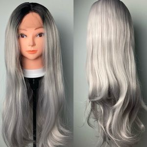 Black and Grey Lace Front Wig